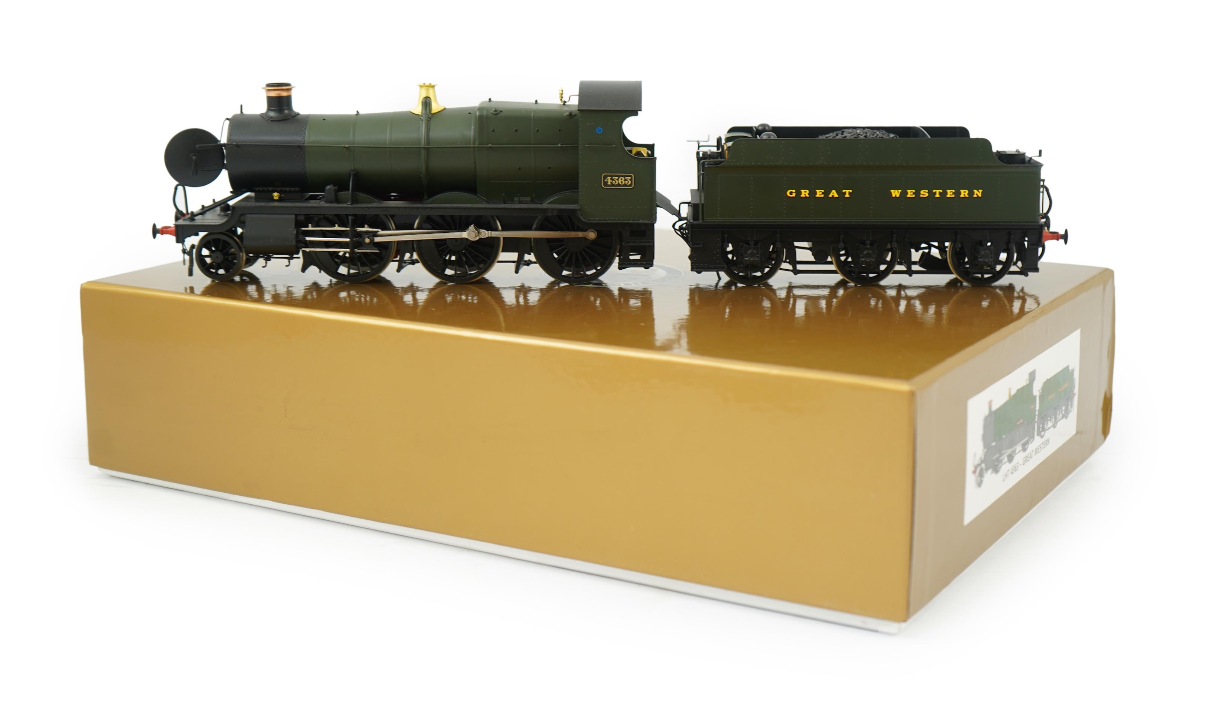 An 0 gauge Lionheart Trains model of GWR Class 43xx, 4363, 2-6-0 tender locomotive, powered for two rail operation, with original box.